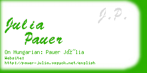 julia pauer business card